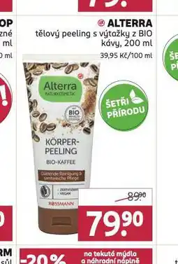 Rossmann Alterra tělový peeling nabídka