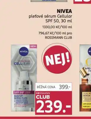 Rossmann Nivea ple´tové sérum nabídka