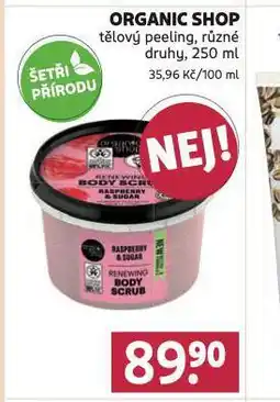 Rossmann Organic shop tělový peeling nabídka