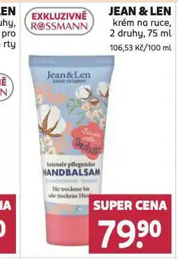 Rossmann Jean & len krém na ruce nabídka