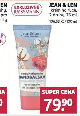 Rossmann Jean & len krém na ruce nabídka