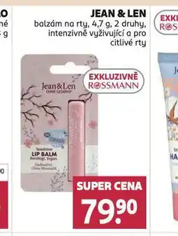 Rossmann Jean & len balzám na rty nabídka