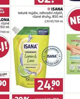 Rossmann Isana tekuté mýdlo náhradní náplň nabídka