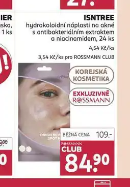 Rossmann Isntree náplasti na akné nabídka