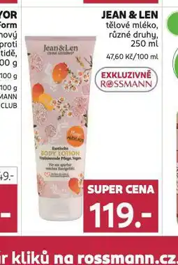 Rossmann Jean & len tělové mléko nabídka