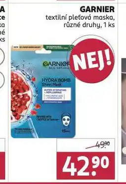 Rossmann Garnier textilní pleťová maska nabídka