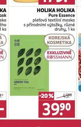 Rossmann Holika holika textilní pleťová maska nabídka