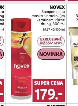 Rossmann Novex šampon, maska nabídka