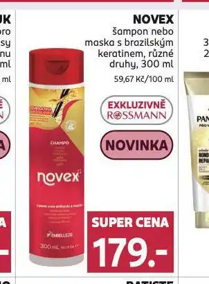 Rossmann Novex šampon, maska nabídka