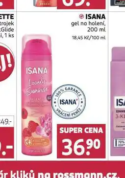 Rossmann Isana gel na holení nabídka