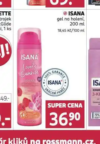Rossmann Isana gel na holení nabídka