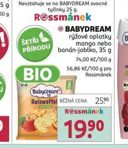 Rossmann Babydream rýžové oplatky nabídka
