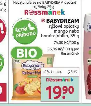 Rossmann Babydream rýžové oplatky nabídka