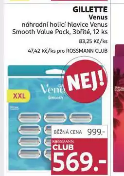 Rossmann Gillette venus náhradní hlavice nabídka