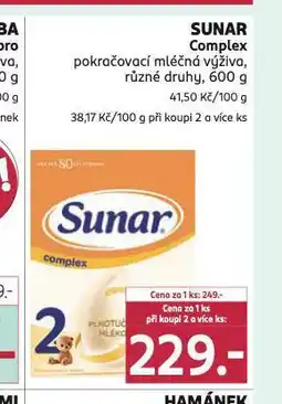 Rossmann Sunar complex pokračovací mléčná výživa nabídka