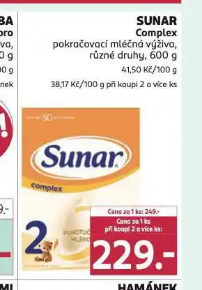 Rossmann Sunar complex pokračovací mléčná výživa nabídka