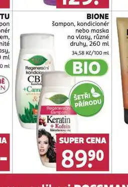 Rossmann Bione šampon, kondicioner nabídka