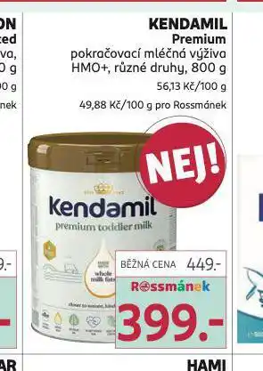 Rossmann Kendamil premium pokračovací mléčná výživa nabídka