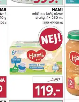 Rossmann Hami mlíčko s kaší nabídka