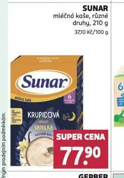 Rossmann Sunar mléčná kaše nabídka
