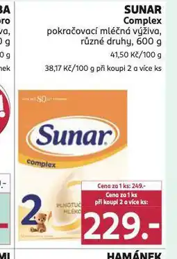 Rossmann Sunar complex pokračovací mléčná výživa nabídka