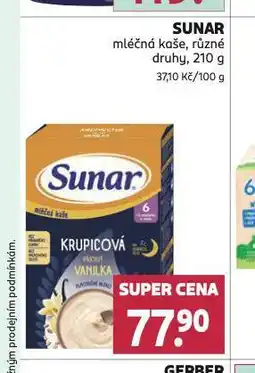 Rossmann Sunar mléčná kaše nabídka