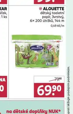 Rossmann Alouette dětský toaletní papír nabídka