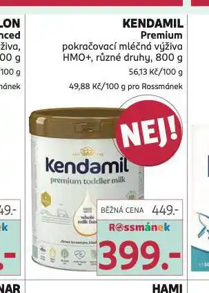 Rossmann Kendamil premium pokračovací mléčná výživa nabídka