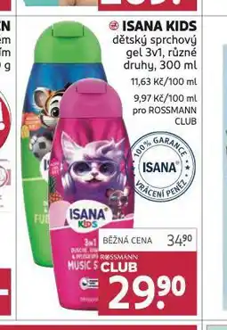 Rossmann Isana kids dětský sprchový gel nabídka