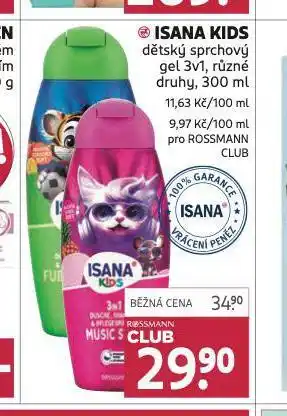 Rossmann Isana kids dětský sprchový gel nabídka