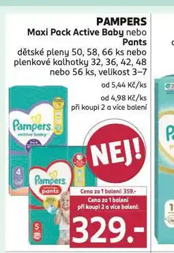 Rossmann Pampers dětské plenky nabídka