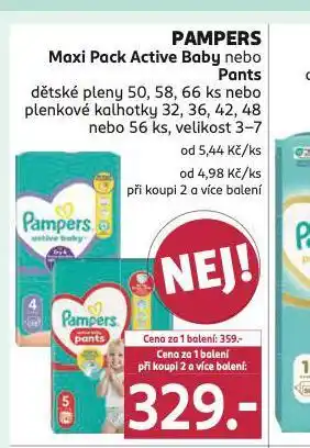 Rossmann Pampers dětské plenky nabídka