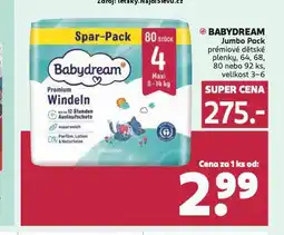 Rossmann Babydream jumbo pack nabídka