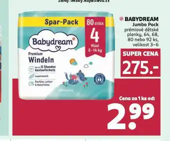 Rossmann Babydream jumbo pack nabídka