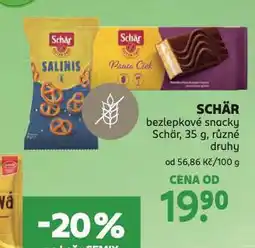Rossmann Schär bezlepkové snacky nabídka
