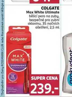 Rossmann Colgate max white ultimate bělicí pero na zuby nabídka