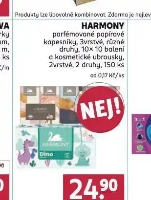Rossmann Harmony parfémové papírové kapesníky nabídka