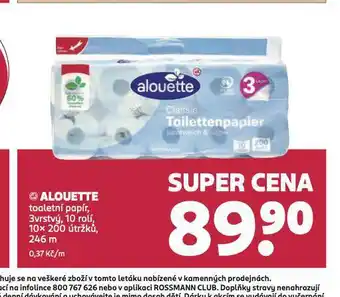 Rossmann Alouette toaletní papír nabídka