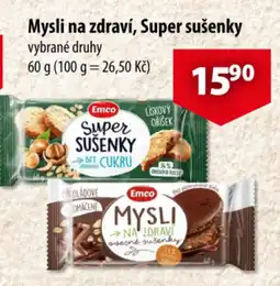 CBA Mysli na zdraví, Super sušenky nabídka