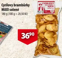 CBA Cyrilovy brambůrky Maxi solené nabídka
