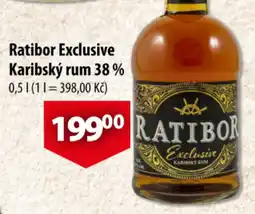 CBA RATIBOR Exclusive Karibský rum 38% nabídka