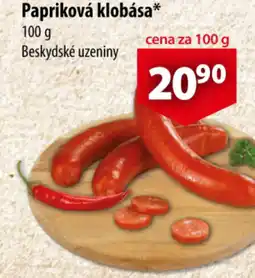 CBA Papriková klobása nabídka