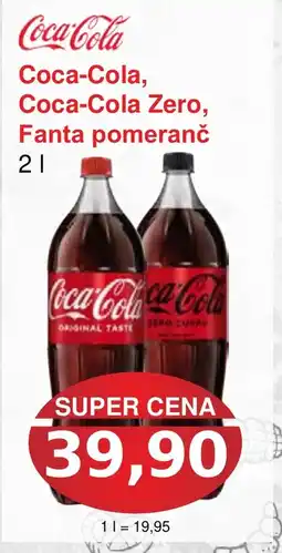 PLUS JIP Coca-Cola, Coca-Cola Zero, Fanta pomeranč nabídka