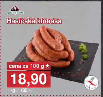 PLUS JIP Hasičská klobása nabídka