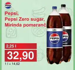 PLUS JIP Pepsi, Pepsi Zero sugar, Mirinda pomeranč nabídka