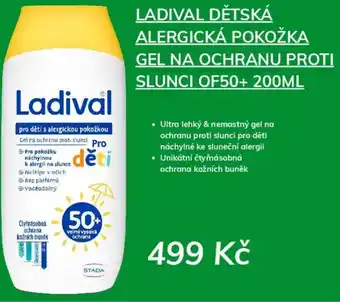 Alphega Lékárna LADIVAL Dětská alergická pokožka gel na ochranu proti slunci OF50 nabídka
