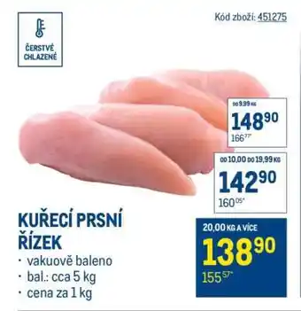 Makro Kuřecí prsní řízek nabídka