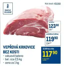 Makro Vepřová krkovice bez kosti nabídka