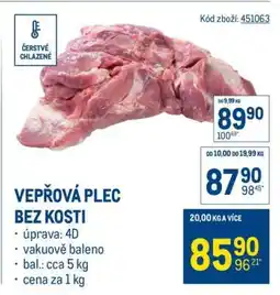 Makro Vepřová plec bez kosti nabídka
