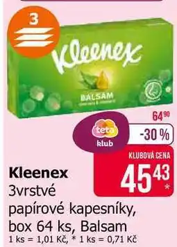 Teta Kleenex_box_64ks_Balsam nabídka